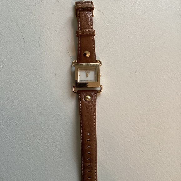 Ecclissi Women's Watch Gold Tone Brown Leather Band - Picture 1 of 3